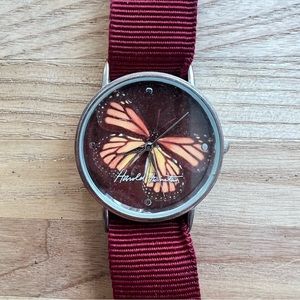 Harold Feinstein monarch butterfly fashion watch NEW BATTERY
